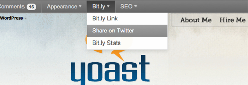 Bit.ly WordPress plugin adminbar item