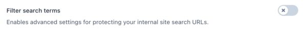 screenshot of the "Filter search terms" toggle in the crawl optimization settings in Yoast SEO