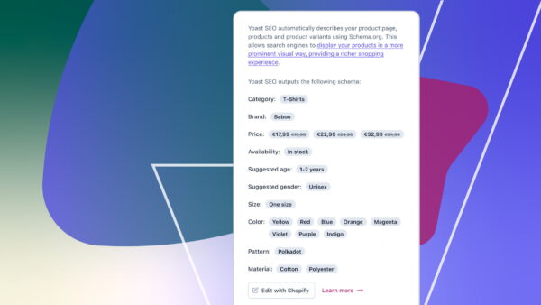 New to Yoast SEO for Shopify: Enhanced pricing visibility in product schema 